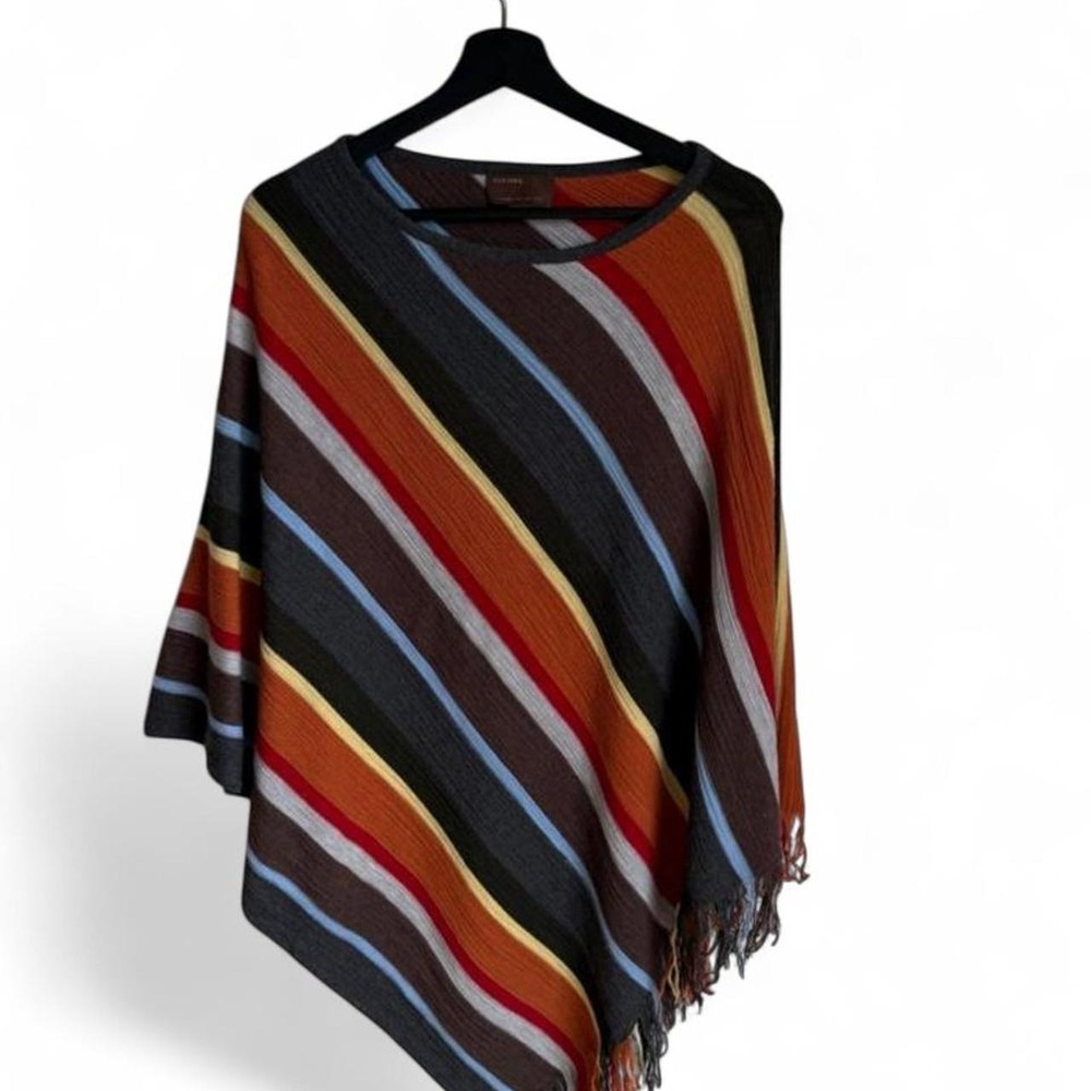 Kerisma twee boho striped poncho with diagonal stripes